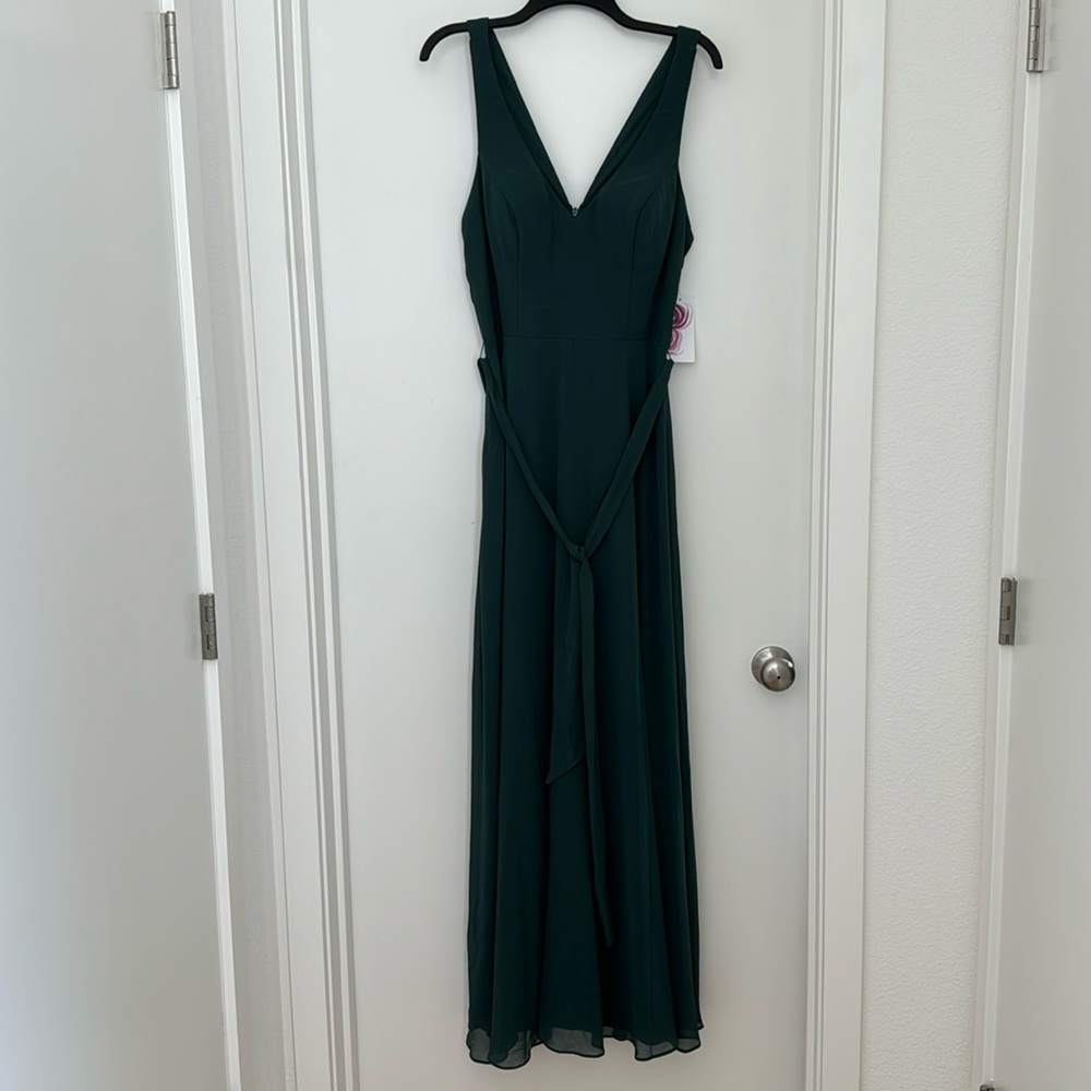 #Levkoff Bridesmaid/Wedding Guest/Prom Dress Forest Green Size 10